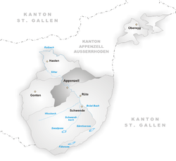 Karte Gemeinde Appenzell